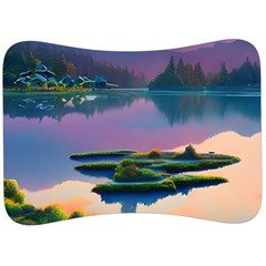 Astonishing Lake View Velour Seat Head Rest Cushion by GardenOfOphir