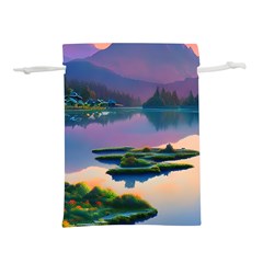 Astonishing Lake View Lightweight Drawstring Pouch (m) by GardenOfOphir