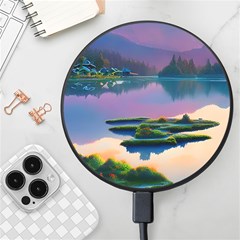 Astonishing Lake View Wireless Fast Charger(black) by GardenOfOphir