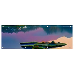 Astonishing Lake View Banner And Sign 9  X 3  by GardenOfOphir