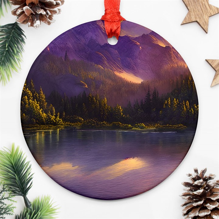 Colored Hues Sunset Ornament (Round)