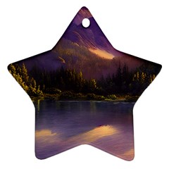 Colored Hues Sunset Ornament (star) by GardenOfOphir