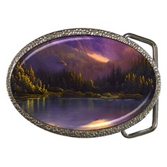 Colored Hues Sunset Belt Buckles by GardenOfOphir