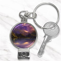 Colored Hues Sunset Nail Clippers Key Chain by GardenOfOphir