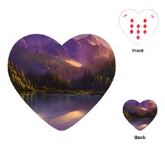 Colored Hues Sunset Playing Cards Single Design (heart) by GardenOfOphir