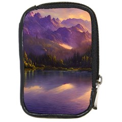 Colored Hues Sunset Compact Camera Leather Case by GardenOfOphir