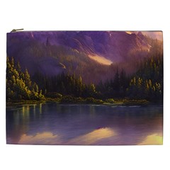 Colored Hues Sunset Cosmetic Bag (xxl) by GardenOfOphir