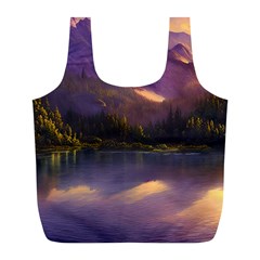 Colored Hues Sunset Full Print Recycle Bag (l) by GardenOfOphir