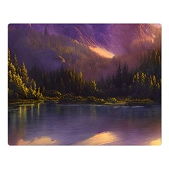 Colored Hues Sunset Premium Plush Fleece Blanket (large) by GardenOfOphir