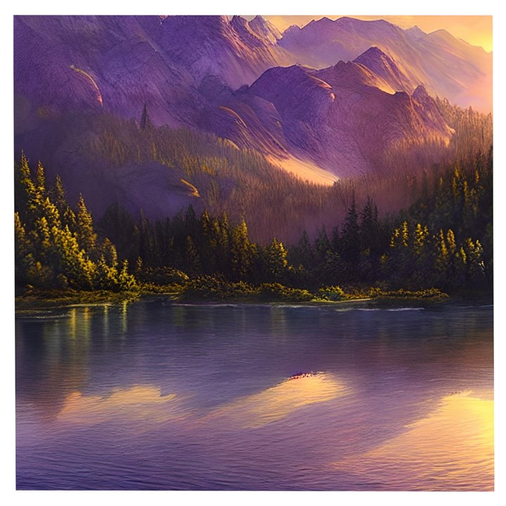 Colored Hues Sunset Wooden Puzzle Square