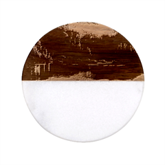 Colored Hues Sunset Classic Marble Wood Coaster (round)  by GardenOfOphir