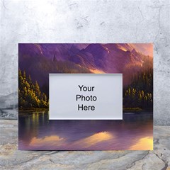 Colored Hues Sunset White Tabletop Photo Frame 4 x6  by GardenOfOphir