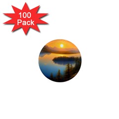 Distant Sunset 1  Mini Magnets (100 Pack)  by GardenOfOphir