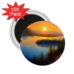 Distant Sunset 2 25  Magnets (100 Pack)  by GardenOfOphir