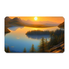 Distant Sunset Magnet (rectangular) by GardenOfOphir