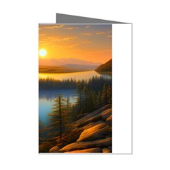 Distant Sunset Mini Greeting Cards (pkg Of 8) by GardenOfOphir