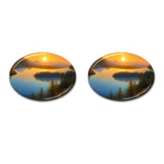 Distant Sunset Cufflinks (oval) by GardenOfOphir