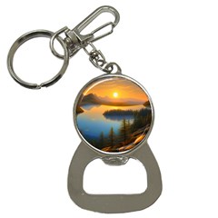 Distant Sunset Bottle Opener Key Chain by GardenOfOphir