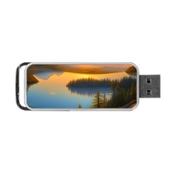 Distant Sunset Portable Usb Flash (one Side) by GardenOfOphir