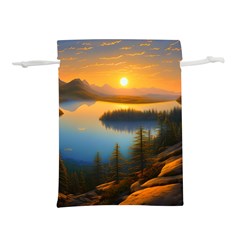 Distant Sunset Lightweight Drawstring Pouch (l) by GardenOfOphir