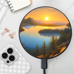 Distant Sunset Wireless Fast Charger(black) by GardenOfOphir