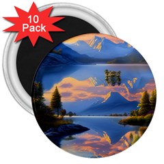 Beautiful Sunset 3  Magnets (10 Pack)  by GardenOfOphir