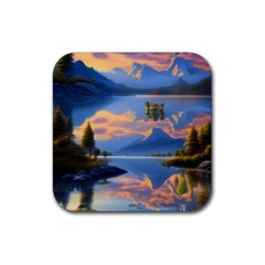 Beautiful Sunset Rubber Coaster (square) by GardenOfOphir