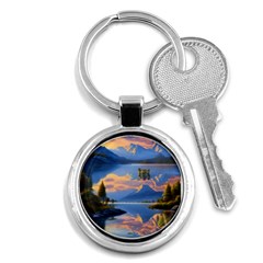 Beautiful Sunset Key Chain (round) by GardenOfOphir