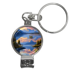 Beautiful Sunset Nail Clippers Key Chain by GardenOfOphir