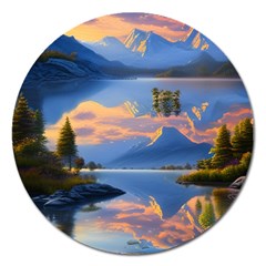 Beautiful Sunset Magnet 5  (round) by GardenOfOphir