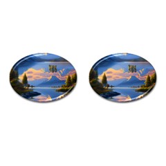 Beautiful Sunset Cufflinks (oval) by GardenOfOphir