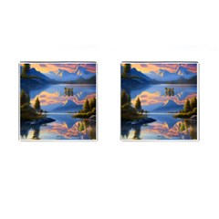 Beautiful Sunset Cufflinks (square) by GardenOfOphir