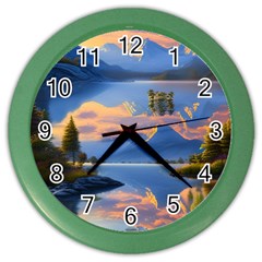 Beautiful Sunset Color Wall Clock by GardenOfOphir