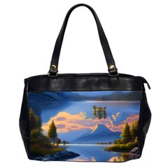 Beautiful Sunset Oversize Office Handbag (2 Sides) by GardenOfOphir