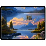 Beautiful Sunset One Side Fleece Blanket (Large) 80 x60  Blanket Front