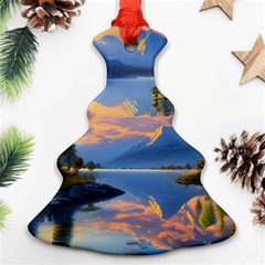 Beautiful Sunset Christmas Tree Ornament (two Sides) by GardenOfOphir