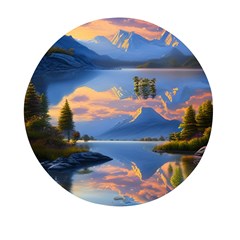 Beautiful Sunset Mini Round Pill Box by GardenOfOphir