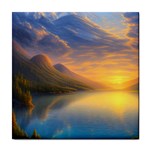 Benevolent Sunset Tile Coaster Front