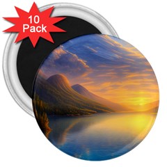 Benevolent Sunset 3  Magnets (10 Pack)  by GardenOfOphir