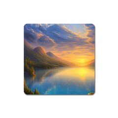 Benevolent Sunset Square Magnet by GardenOfOphir