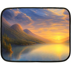 Benevolent Sunset One Side Fleece Blanket (mini) by GardenOfOphir