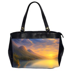 Benevolent Sunset Oversize Office Handbag (2 Sides) by GardenOfOphir