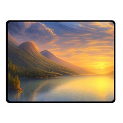 Benevolent Sunset One Side Fleece Blanket (small) by GardenOfOphir