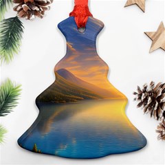 Benevolent Sunset Christmas Tree Ornament (two Sides) by GardenOfOphir