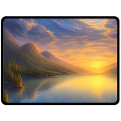 Benevolent Sunset Fleece Blanket (large) by GardenOfOphir