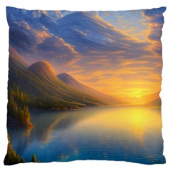 Benevolent Sunset Standard Premium Plush Fleece Cushion Case (two Sides) by GardenOfOphir