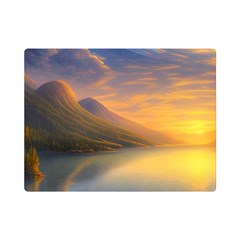 Benevolent Sunset One Side Premium Plush Fleece Blanket (mini) by GardenOfOphir