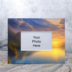 Benevolent Sunset White Tabletop Photo Frame 4 x6  by GardenOfOphir