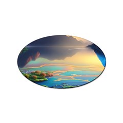 Breathtaking Sunset Sticker Oval (100 Pack) by GardenOfOphir