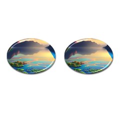 Breathtaking Sunset Cufflinks (oval) by GardenOfOphir